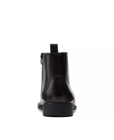Clarks Men's Black Whiddon Leather Zip Boot | Clarks In Lebanon