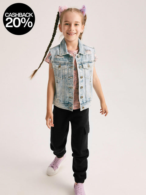 Reserved Girl's Black Cargo Sweatpants | Reserved In Lebanon