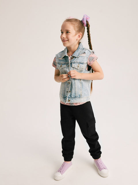 Reserved Girl's Black Cargo Sweatpants | Reserved In Lebanon