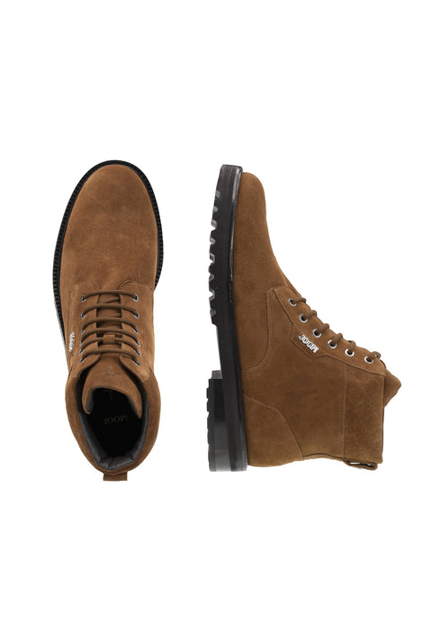 Joop Men's Camel Velluto Stampa Lace Up Ankle Boots | Joop In Lebanon