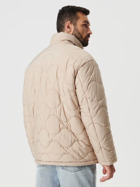 Sinsay Men's Tan Puffer Long Sleeve Inflatable Jacket|Sinsay In Lebanon