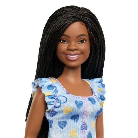 Barbie Fashionistas Doll Barbie Doll with Down Syndrome Wearing Heart-Print Dress|Barbie In Lebanon