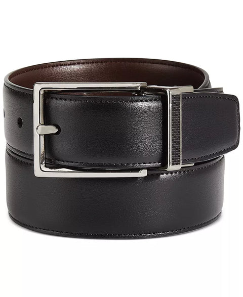 Perry Ellis Portfolio Men's Black & Dark Brown Reversible Belt | Perry Ellis Portfolio In Lebanon