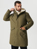 Sinsay Men's Khaki Green Faux Fur Lined Jacket | Sinsay in Lebanon