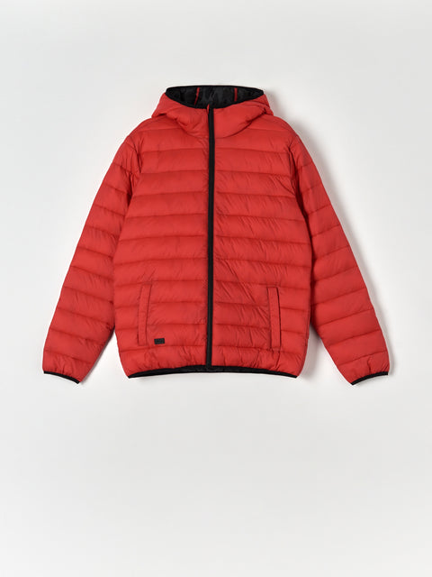 Sinsay Men's Red Quilted Hooded Jacket|Sinsay In Lebanon