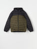 Sinsay Men Olive Green & Black Two-Tone Padded Hooded Jacket | Sinsay in Lebanon