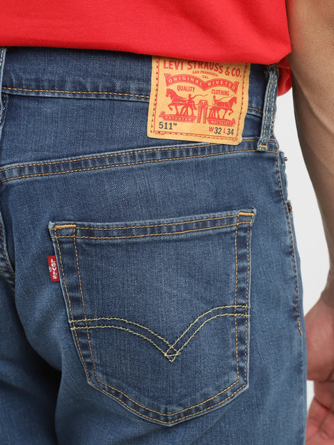 Levi's Men's Blue Slim Fit Mid Rise Jeans | Levi's In Lebanon