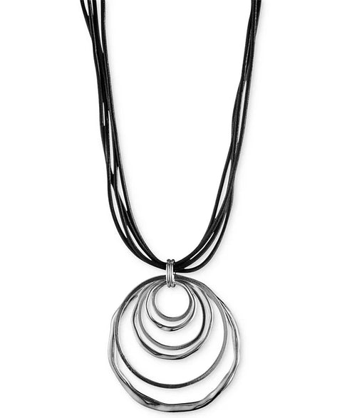 Anne Klein Women's Silver-Tone Orbital Pendant Necklace | Anne Klein In Lebanon