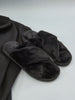 Sinsay Women Black Faux Fur Criss-Cross Slippers | Sinsay in Lebanon