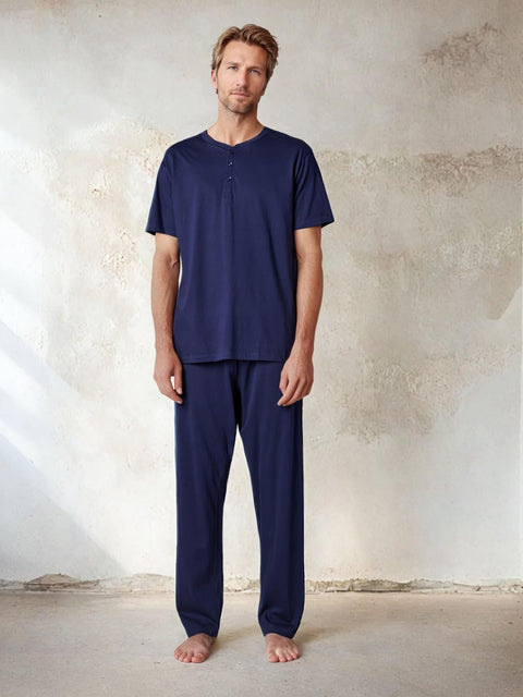 Sinsay Men's  Navy Two piece Pajama Set | Sinsay in Lebanon
