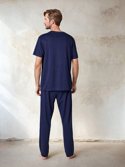 Sinsay Men's  Navy Two piece Pajama Set | Sinsay in Lebanon