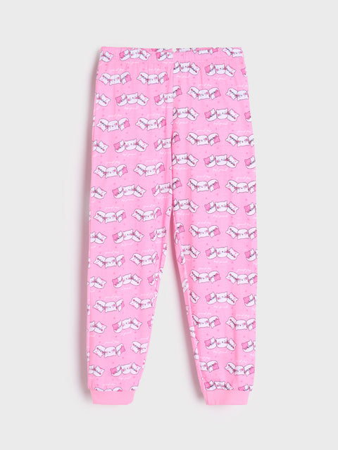 Sinsay Girl's Pink animal motif Two-piece Pajama Set   | Sinsay in Lebanon