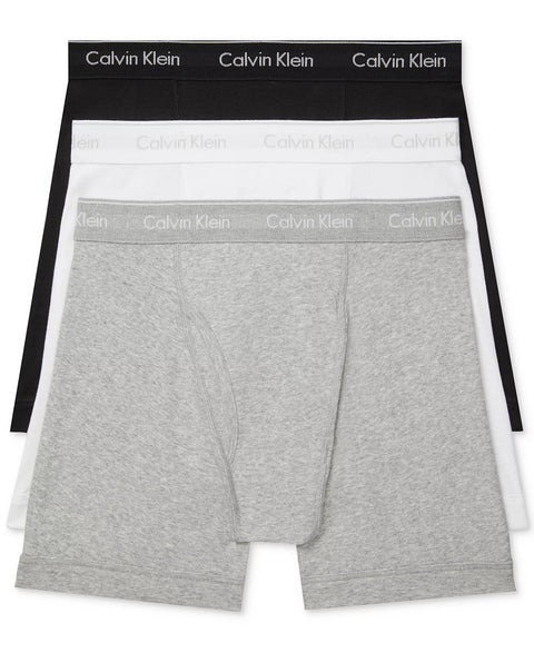 Calvin Klein Men's Black/ White/ Gray 3-Pack Cotton Classics Boxer Briefs Underwear | Calvin Klein In Lebanon