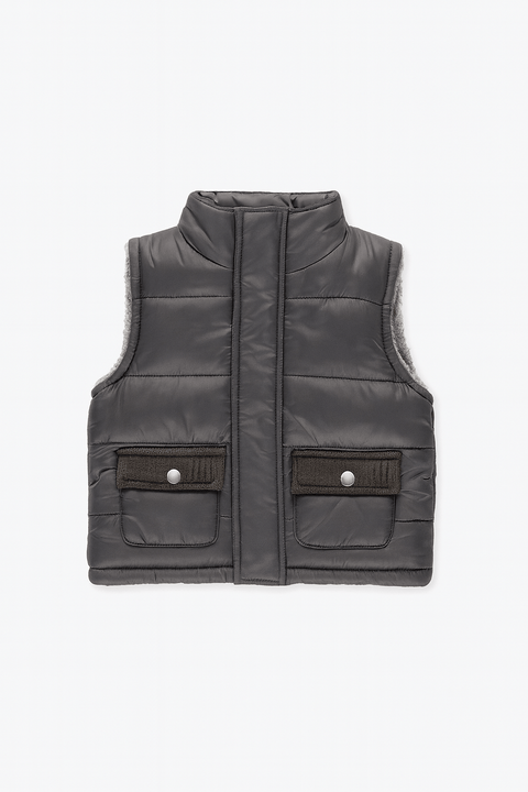 Boboli Girl's Grey Puffer Vest| Boboli in Lebanon