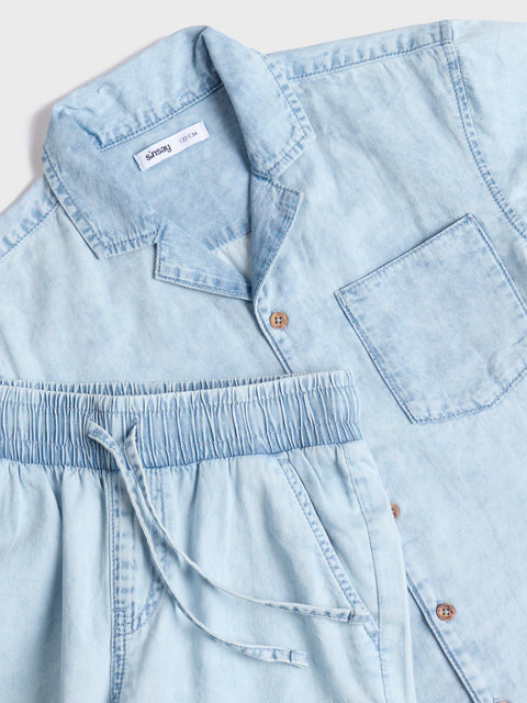 Sinsay Boy's Light Blue Denim Jersey Set | Sinsay In Lebanon