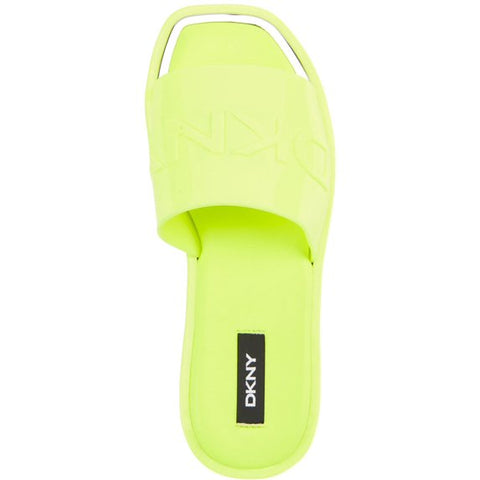 DKNY Women's Lime Green Laren Platform Slide Slip On Logo Slide Slippers | DKNY In Lebanon