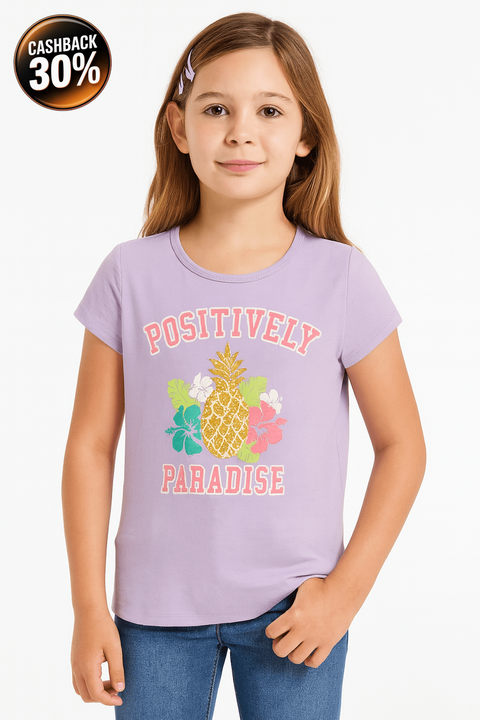 Max & Olivia Girl's Purple T-shirt ABFK1742