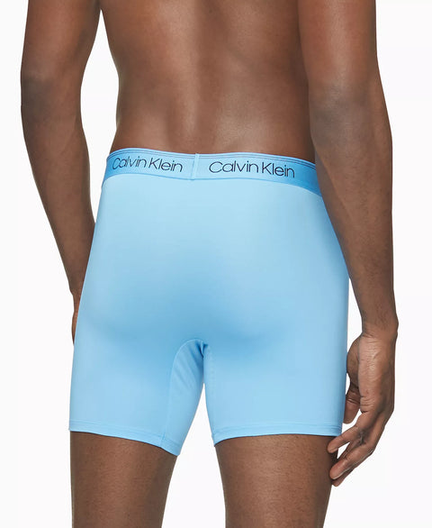 Calvin Klein Men's Blue 3-Pack Microfiber Stretch Boxer Briefs Underwear | Calvin Klein In Lebanon