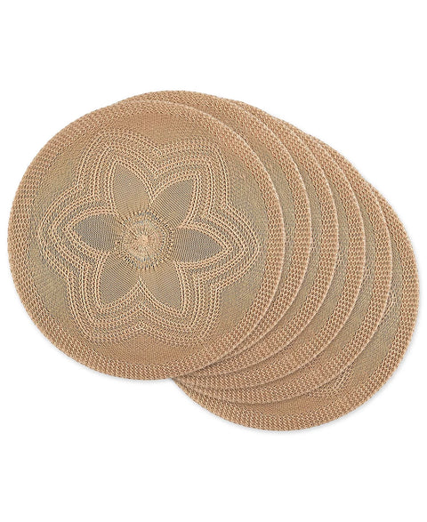 Design Imports Stone Floral Woven Round Placemat, Set of 6 | Design Imports In Lebanon