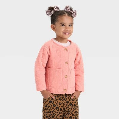Cat & Jack Girl's Peach Quilted Gauze Jacket | Cat & Jack In Lebanon