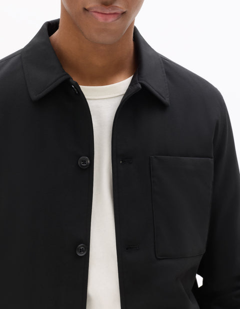 Celio Men's Black Quilted Lining Over Shirt | Celio In Lebanon