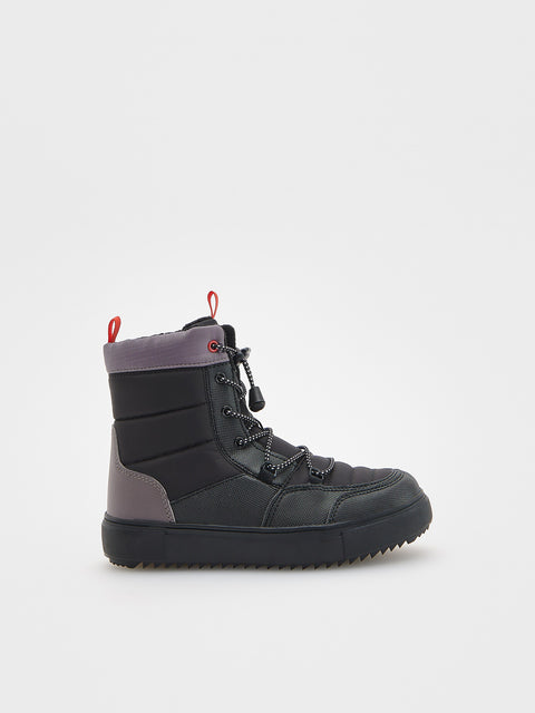 Reserved Boy's Black Quilted Snow Boots | Reserved In Lebanon