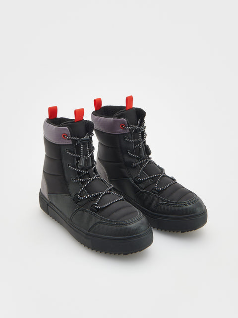 Reserved Boy's Black Quilted Snow Boots | Reserved In Lebanon
