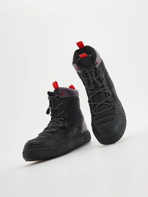 Reserved Boy's Black Quilted Snow Boots | Reserved In Lebanon
