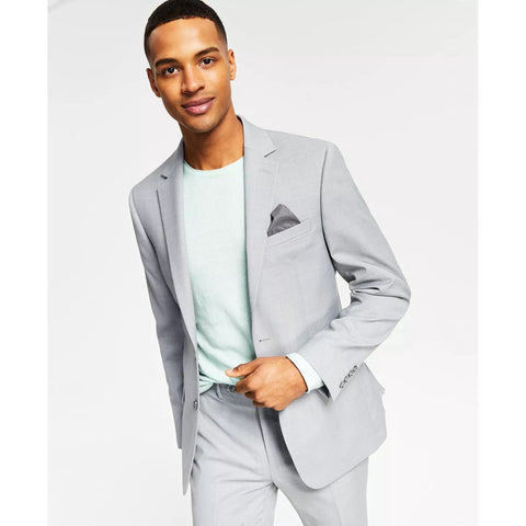 Bar III Men's Light Gray Skinny-Fit Sharkskin Suit Jacket | Bar III in Lebanon