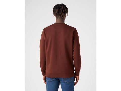 Wrangler Men's Brown Crew Neck Logo Printed Sweatshirt | Wrangler In Lebanon