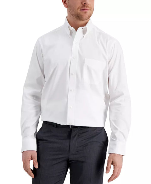 Club Room Men's White Solid Button-Down Shirt | Club Room In Lebanon