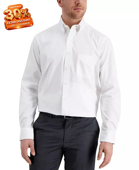 Club Room Men's White Regular Fit Pinpoint Dress Shirt |Club Room In Lebanon