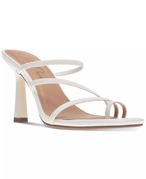 Wild Pair Women's White Lenore Strappy Heeled Sandal | Wild Pair In Lebanon