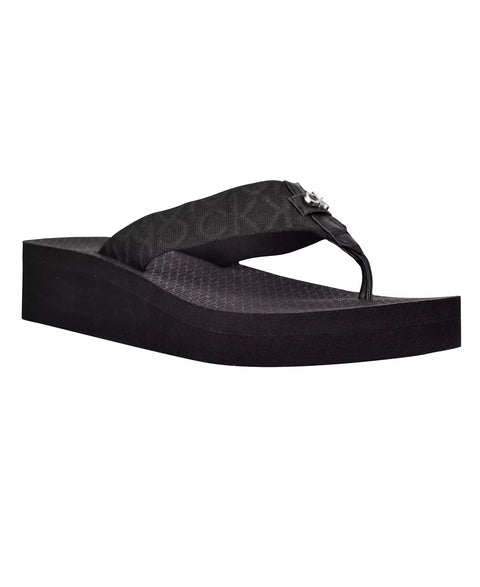 Calvin Klein Women's Black Meena Logo Platform Flip-Flop Slipper | Calvin Klein In Lebanon