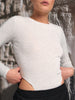 Sinsay Women's Light Gray Long Sleeve Bodysuit | Sinsay In Lebanon