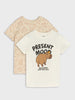 Sinsay Boy's 2-Pack T-Shirt Cream & Beige  AYA