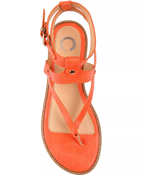 Journee Collection Women's Orange Tangie Ankle Strap  Sandals  | Journee Collection  in Lebanon