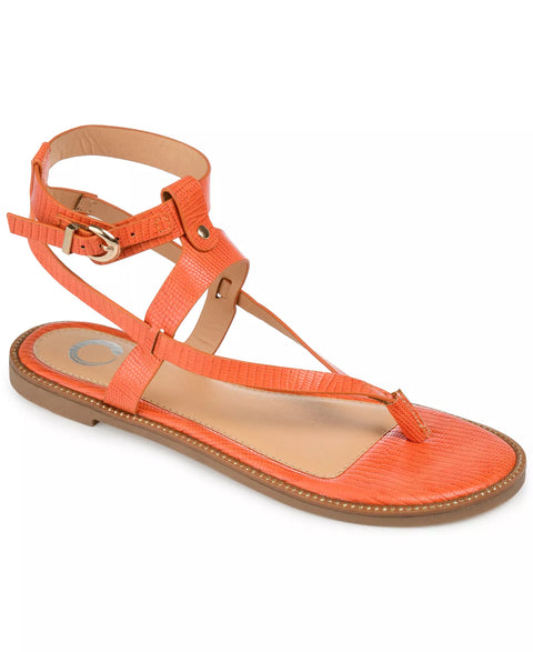 Journee Collection Women's Orange Tangie Ankle Strap  Sandals  | Journee Collection  in Lebanon