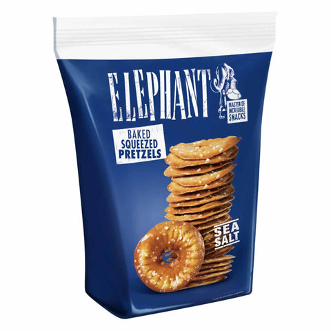 Elephant Sea Salt Baked Squeezed Pretzels 180g  | Elephant In Lebanon