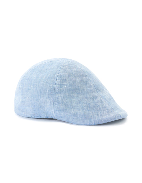Celio Men's Light Blue 100% Linen Golf Flat Hat | Celio In Lebanon