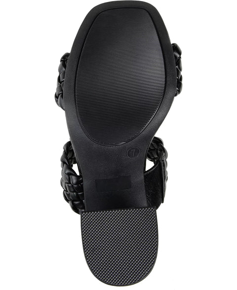 Journee Collection Women's Black Melissa Woven Sandals | Journee Collection In Lebanon