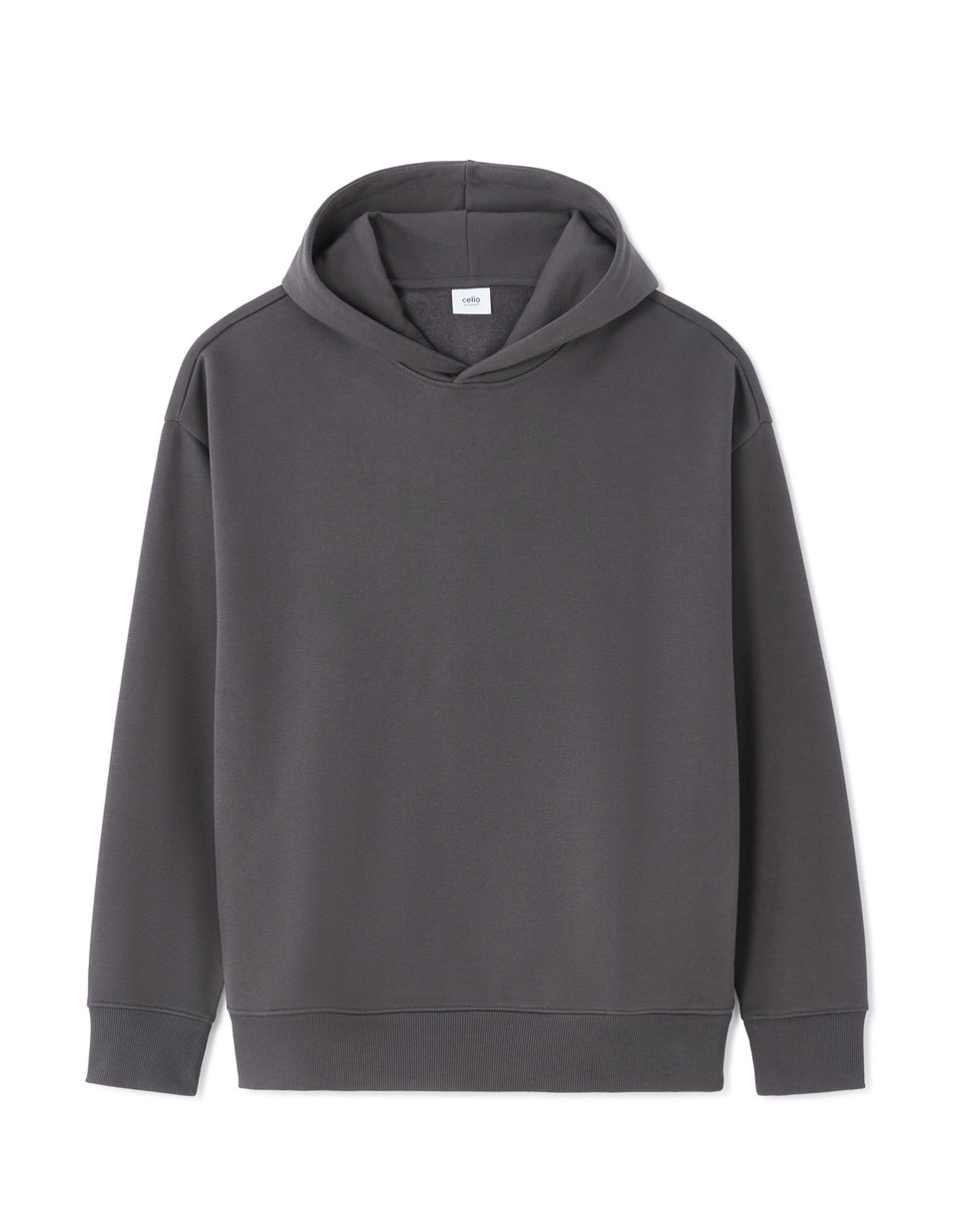 Celio Men’s Solid Dark Grey Hoodie | Celio in Lebanon