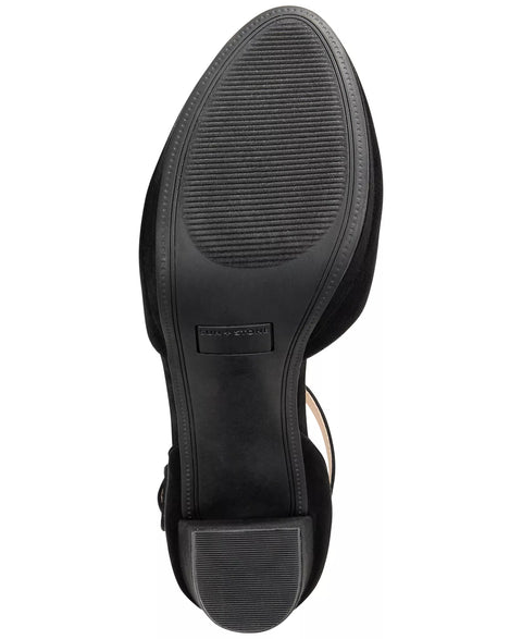 Sun + Stone Women's Black Estrella Block Heel Ankle Strap Platform Heel | Sun + Stone In Lebanon