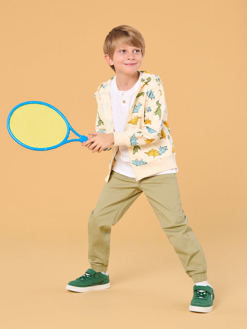Sinsay Boy's Beige Zip-Up Jacket With Print | Sinsay In Lebanon