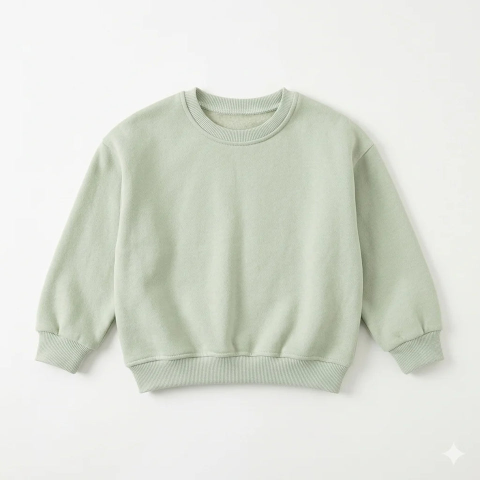 Zara Boy's Sage Green Ribbed Crewneck Sweatshirt | Zara In Lebanon
