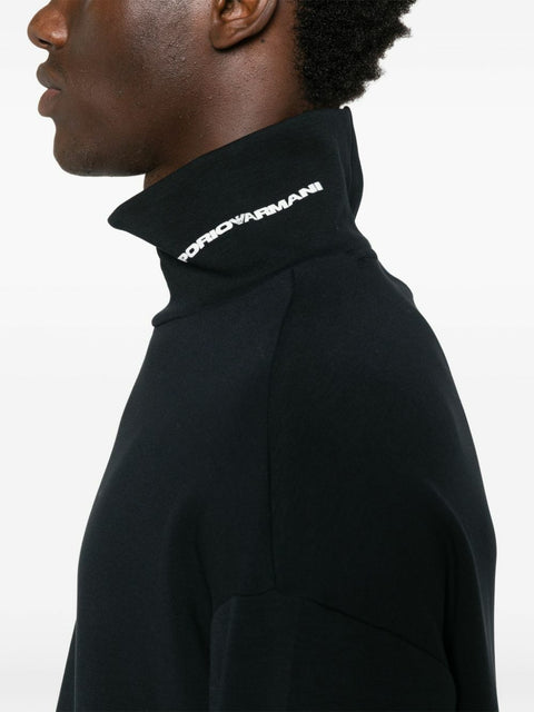 Emporio Armani Men's Black  With Mock Neck Blouse  | Emporio Armani in Lebanon
