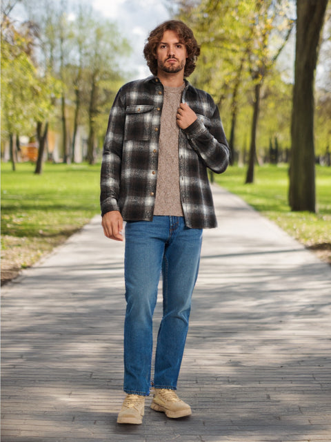 Sinsay Men's Black Comfort Fit Shirt | Sinsay In Lebanon