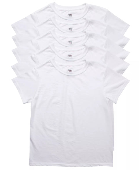 Hanes Boys White Pack of 5 Ultimate Cotton Blend Crew Undershirt | Hanes In Lebanon