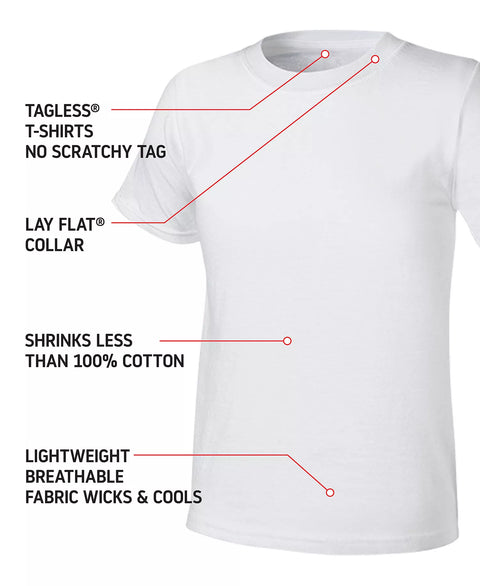 Hanes Boys White Pack of 5 Ultimate Cotton Blend Crew Undershirt | Hanes In Lebanon