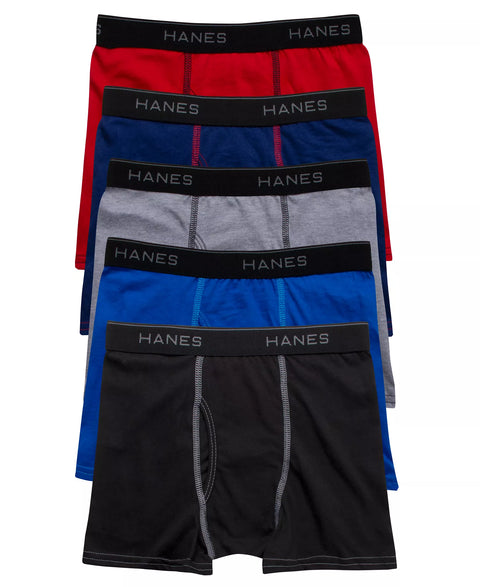 Hanes Boys Multi Color Pack of 5 Ultimate Cotton Blend Boxer Briefs | Hanes In Lebanon